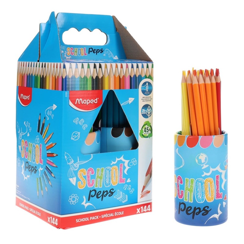 Maped Schoolpeps Colouring Pencils  Assorted Pack of 144