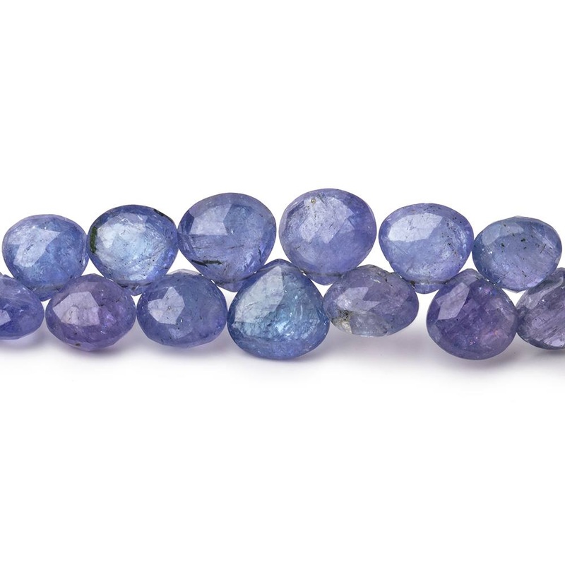 5-9mm Tanzanite Faceted Heart Beads 9 inch 62 pieces (ONLINE ORDER ONLY)