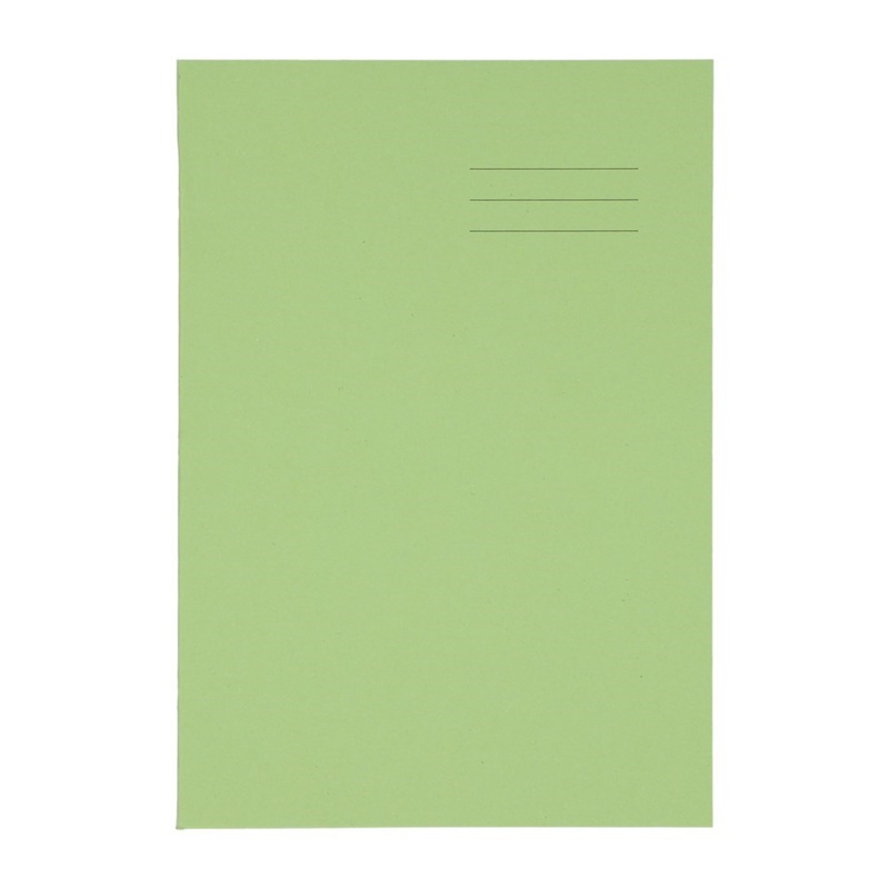 **A4 Exercise Book 48 Page, 8mm Ruled With Margin, Light Green  Pack of 100