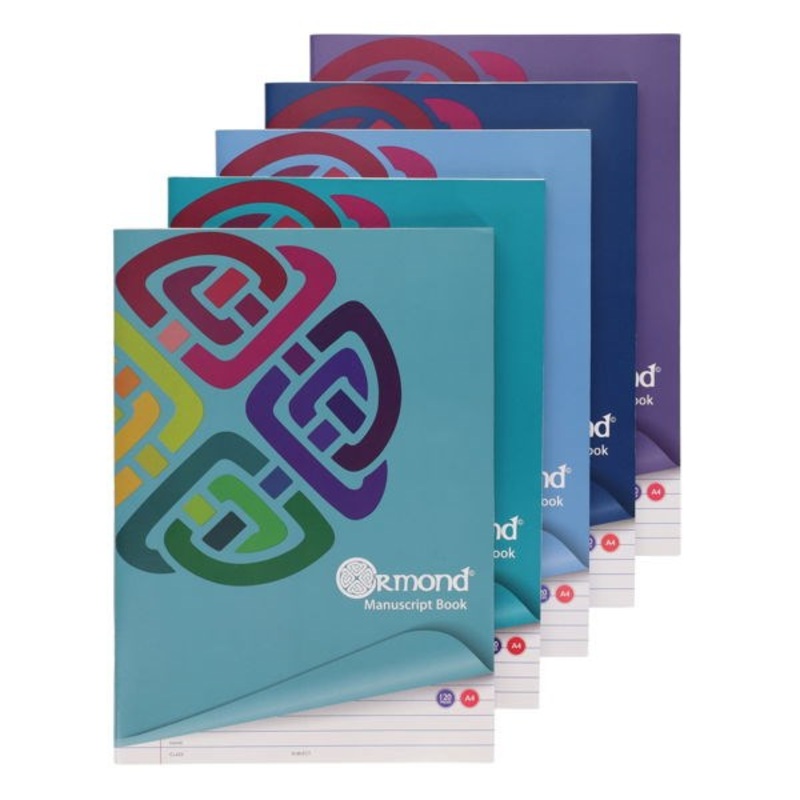 Ormond Blue A4 120pg Manuscript Book