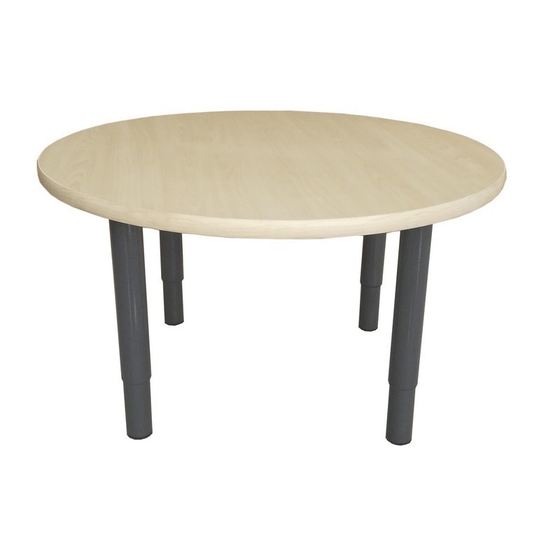 Tikktokk Sage Height Adjustable Table Birch: Round (80 x 80cm)