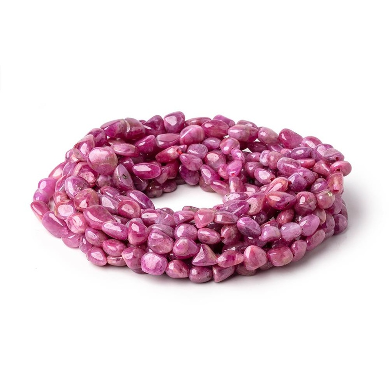 5-9mm Ruby Plain Nugget Beads 16 inch 57 pieces (ONLINE ORDER ONLY)