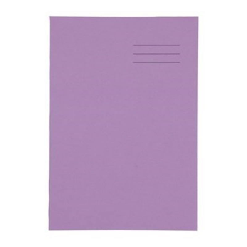 A4 Exercise Book 64 Page, 8mm Ruled With Margin, Purple  Pack of 50