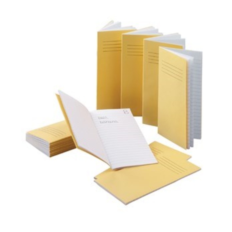 Classmates 200 x 100mm Notebook 32 Page, 8mm Ruled, Yellow  Pack of 100