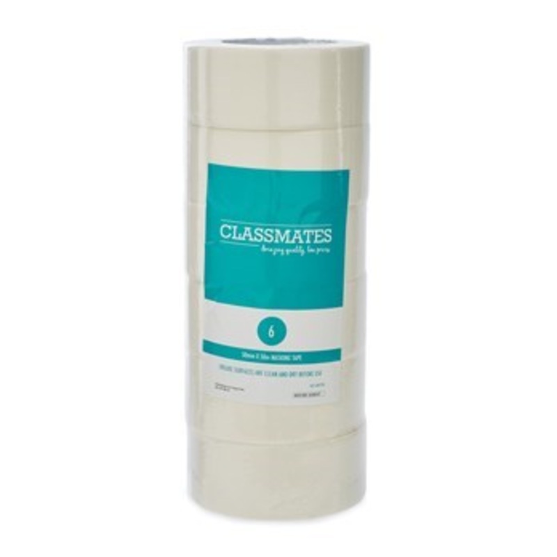 Classmates Masking Tape  50mm x 50m  Pack of 6