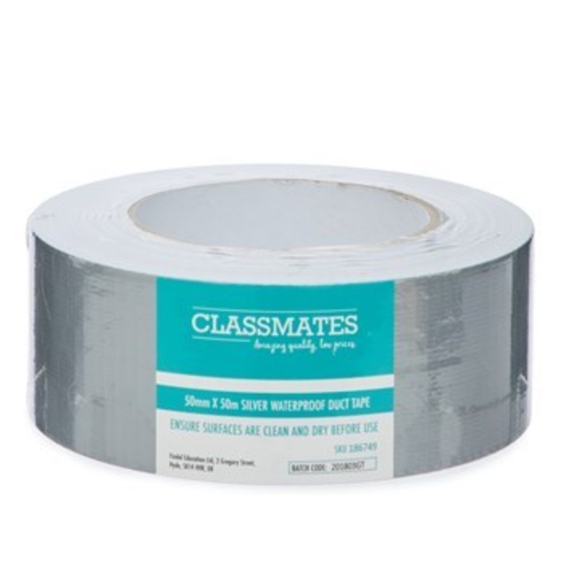 Classmates Waterproof Cloth Tape Roll  Metallic  50mm x 50m  Pack of 1