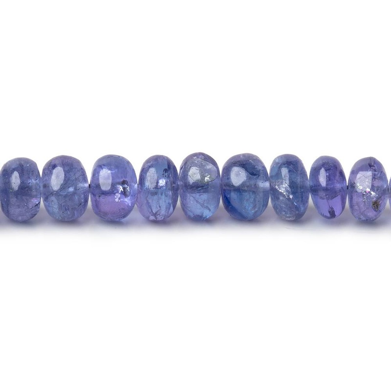 3.5-5mm Tanzanite Plain Rondelle Beads 15.75 inch 140 pieces AA (ONLINE ORDER ONLY)