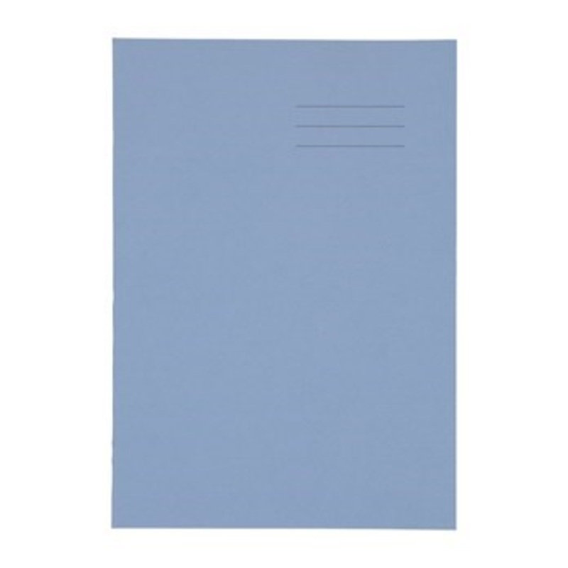 A4 Exercise Book 32 Page, 8mm Ruled With Margin, Light Blue  Pack of 100