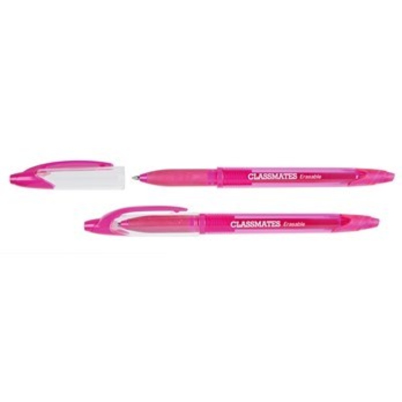 Classmates Erasable Rollerball Pen  Pink  Pack of 12