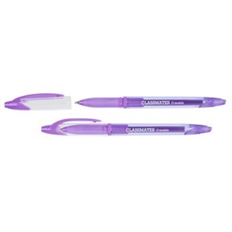 Classmates Erasable Rollerball Pen  Purple  Pack of 12