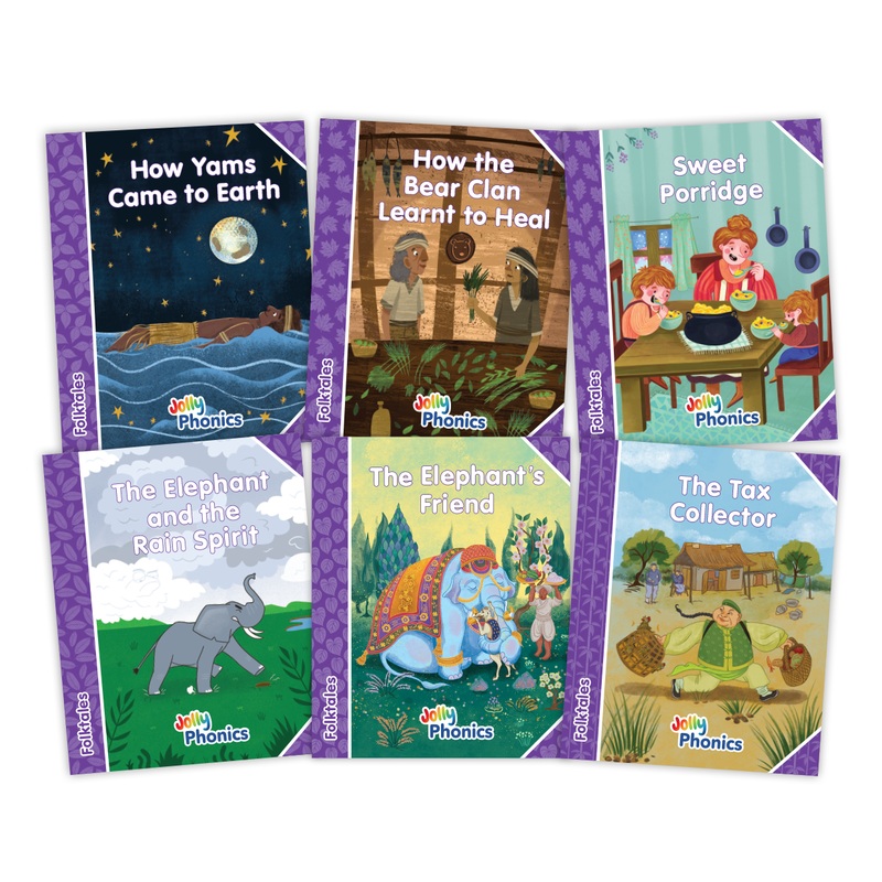 Jolly Phonics Decodable Readers Folktales Readers  Level 5 (Purple Level)