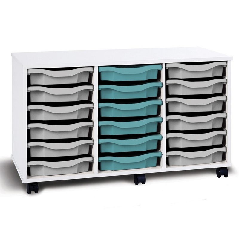 Monarch Mobile 18 Tray Single Tray Storage Unit