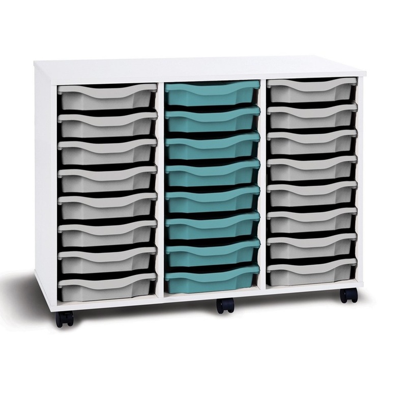 Monarch Mobile 24 Tray Single Tray Storage Unit