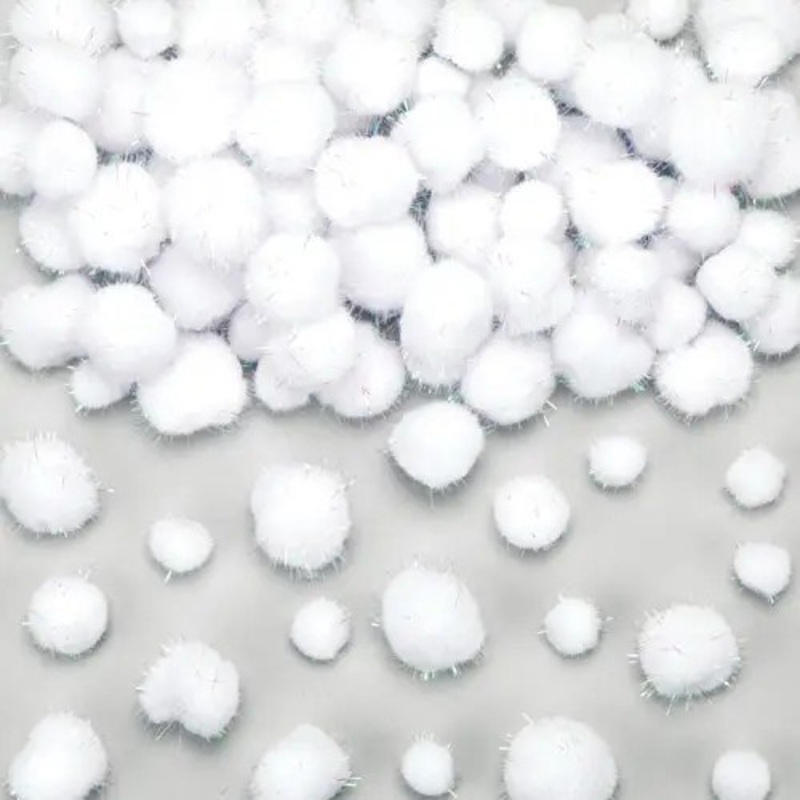 Glitter Snowball Pom Poms