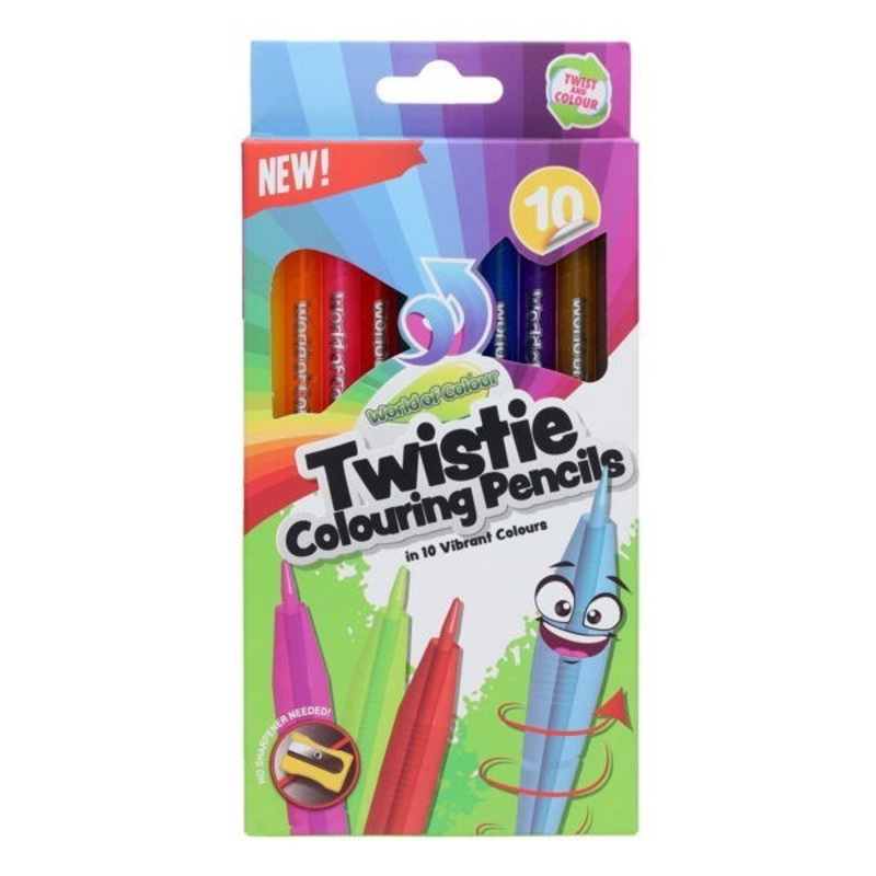 World of Colour Twisties Coloured Pencils Pack of 10