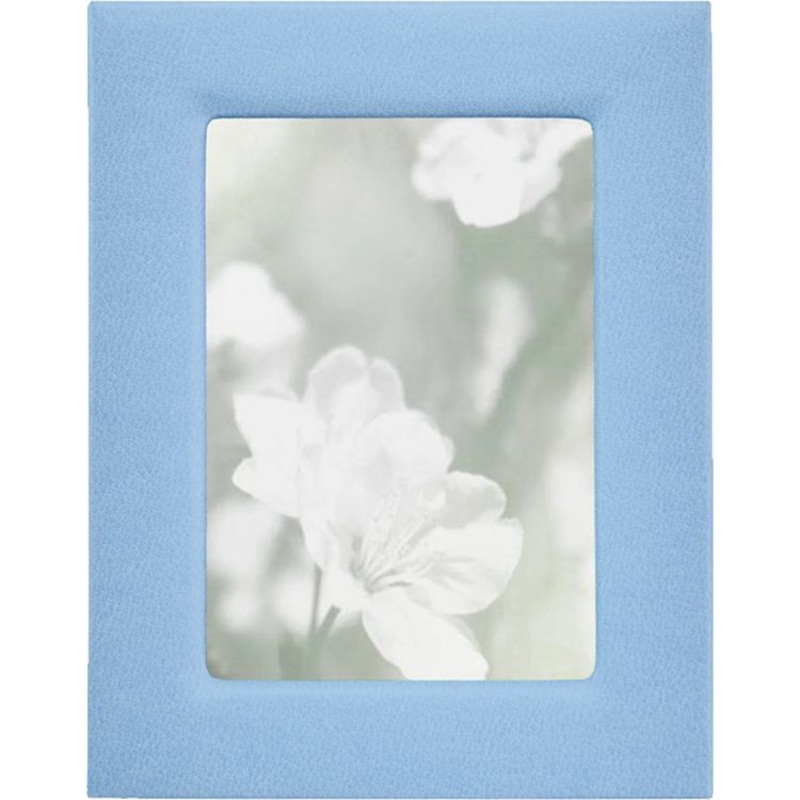 5 x 7 Leather Studio Frame – Light Blue