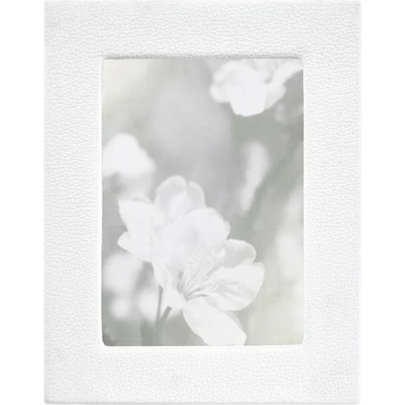 5 x 7 Leather Studio Frame – White