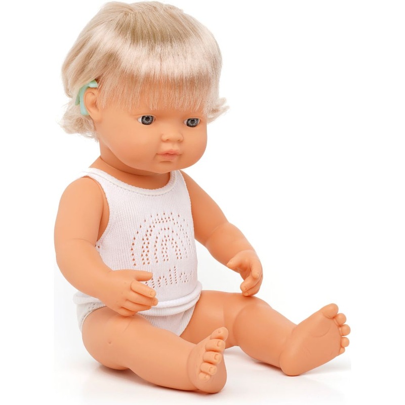 15 Baby Doll Caucasian Girl with Hearing Aid