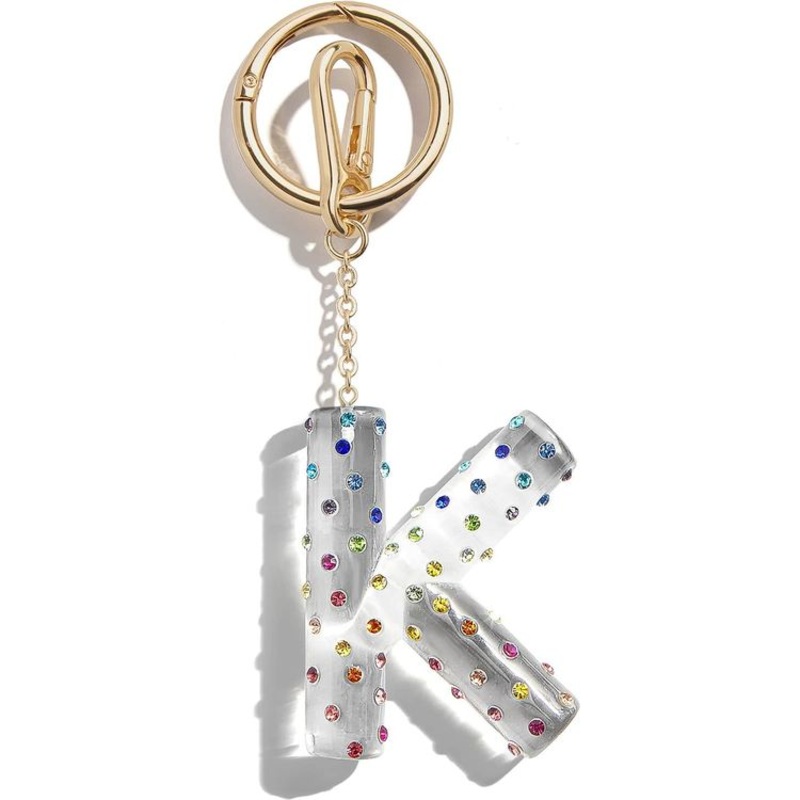 Confetti Initial Bag Charm – K