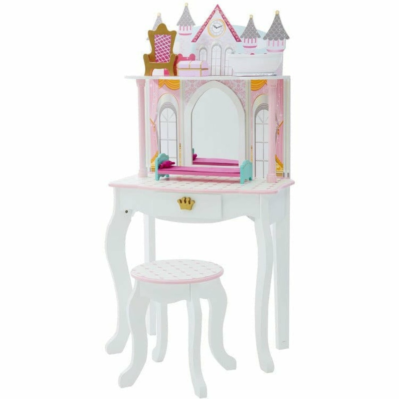 Dreamland Castle Play Vanity Set – White / Pink