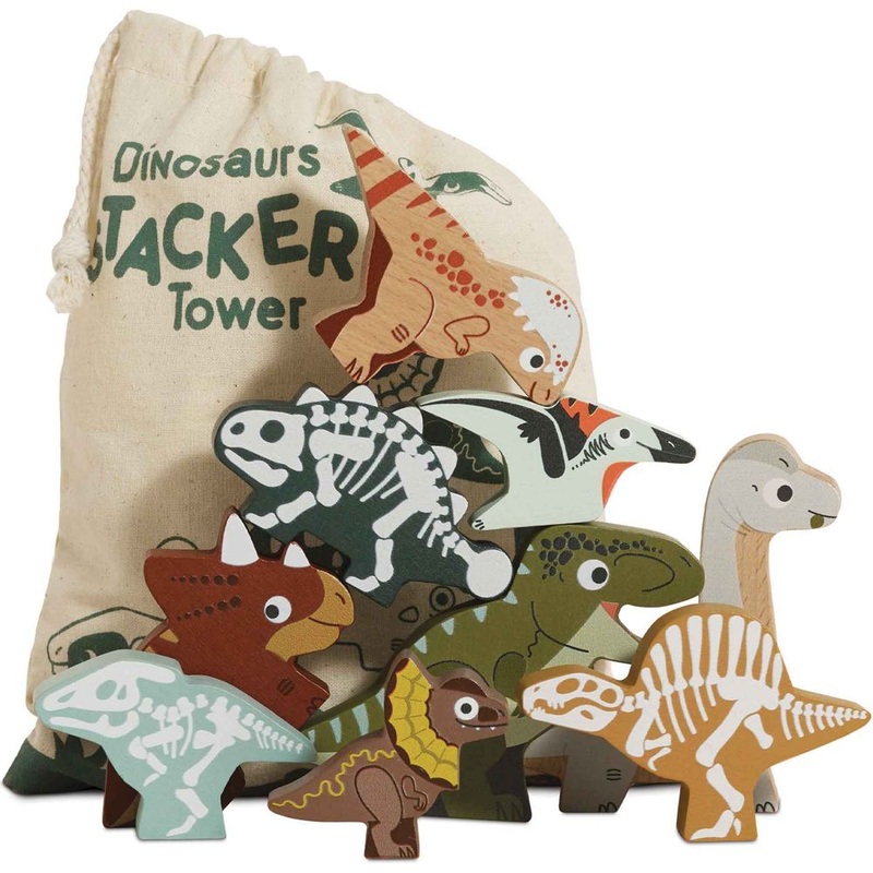Jurassic Stacking Dinosaurs & Bag