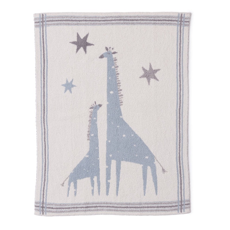 CozyChic Giraffe Stroller Blanket – Raindrop Multi