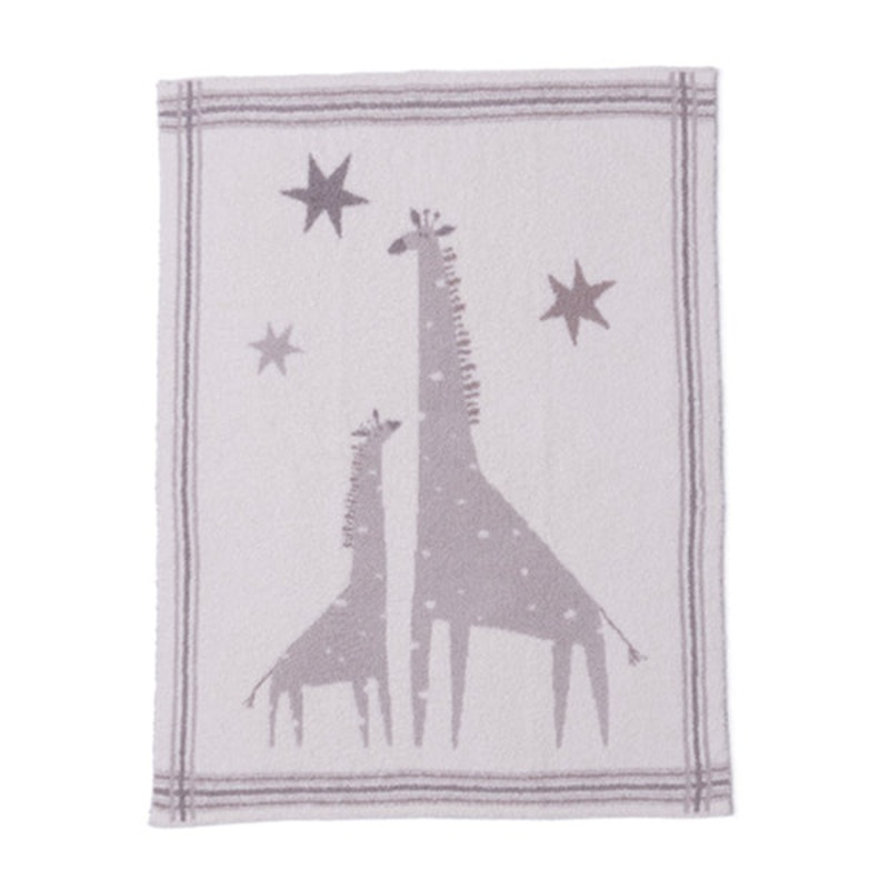 CozyChic Giraffe Stroller Blanket – Sandstone Multi