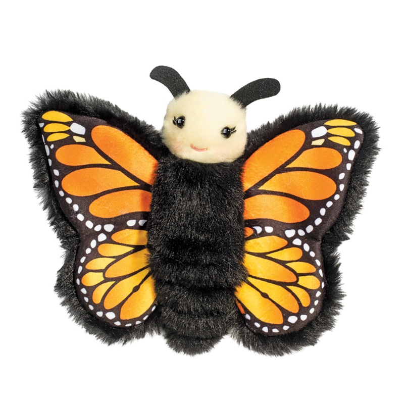 Monarch Mini Butterfly Finger Puppet Plush