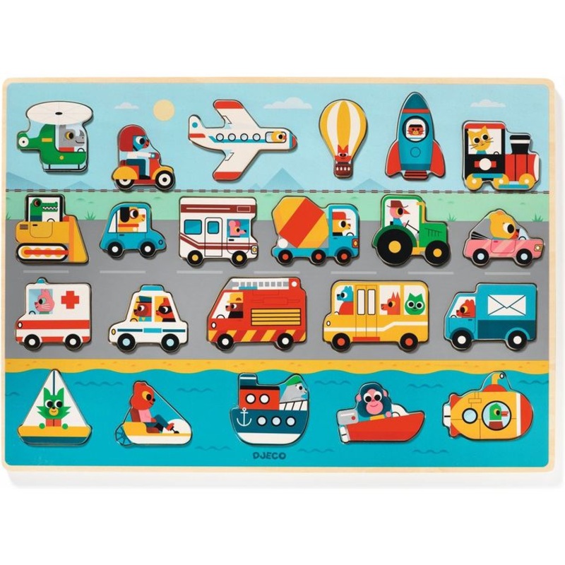 Wooden Vroom Vehicles Puzzle