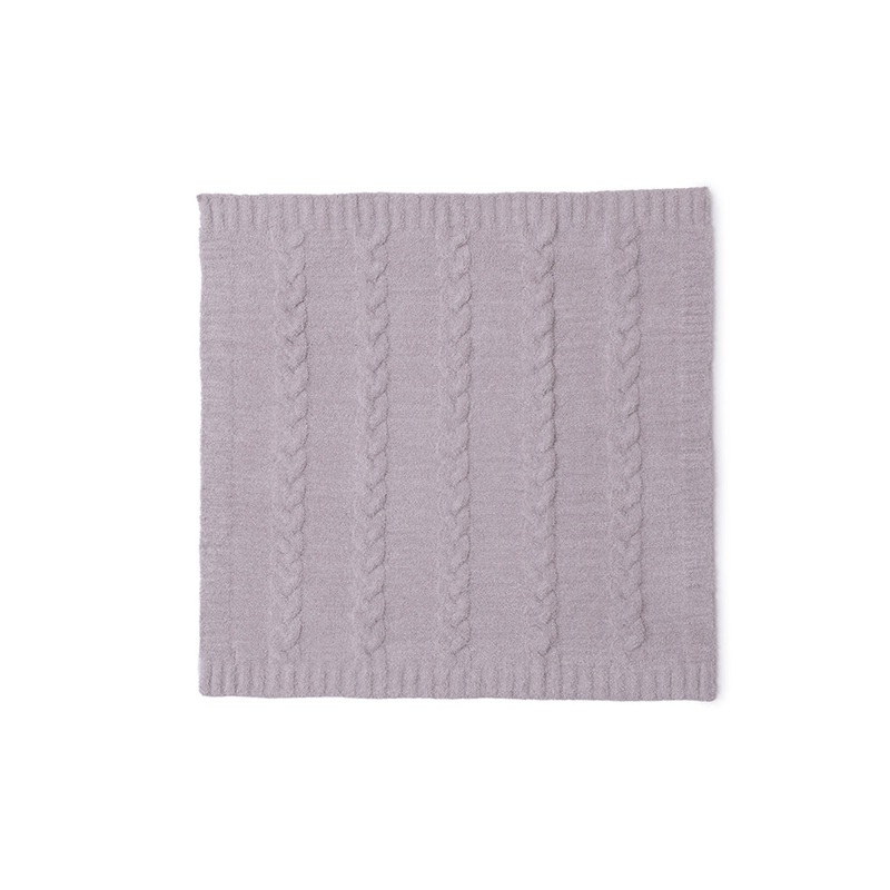 CozyChic Braided Cable Receiving Blanket – Heathered Almond-Sandstone
