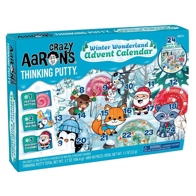 Crazy Aarons Winter Wonderland Thinking Putty Advent Calendar