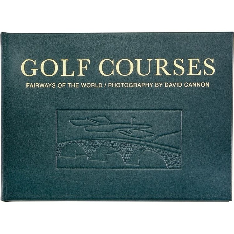 Golf Courses: Fairways of the World Book in Green Bonded Leather