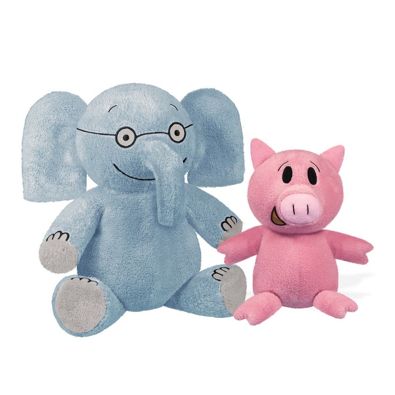 Elephant & Piggie Plush Pair