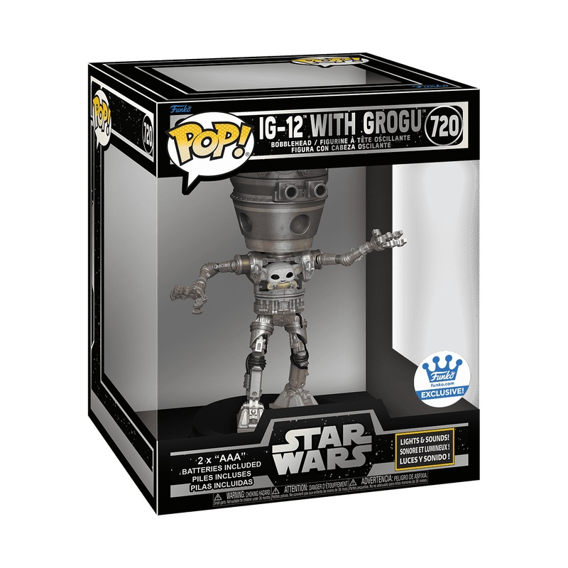 Star Wars Pop! Deluxe Lights and Sounds IG-12 with Grogu