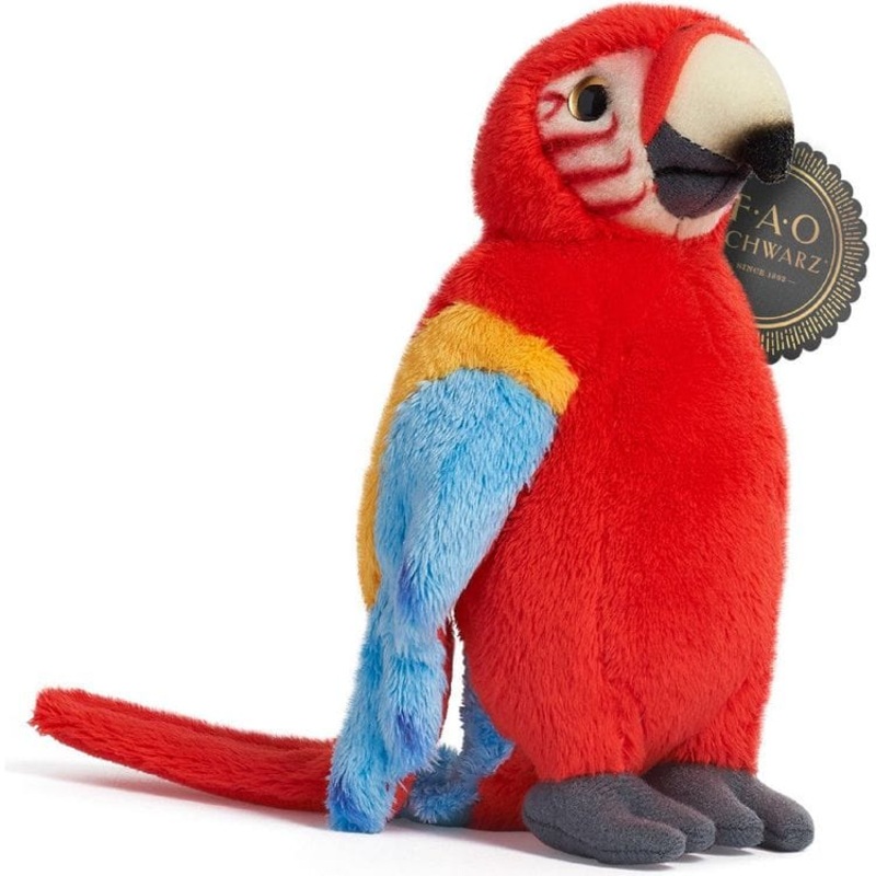 6 Toy Plush Parrot – Red