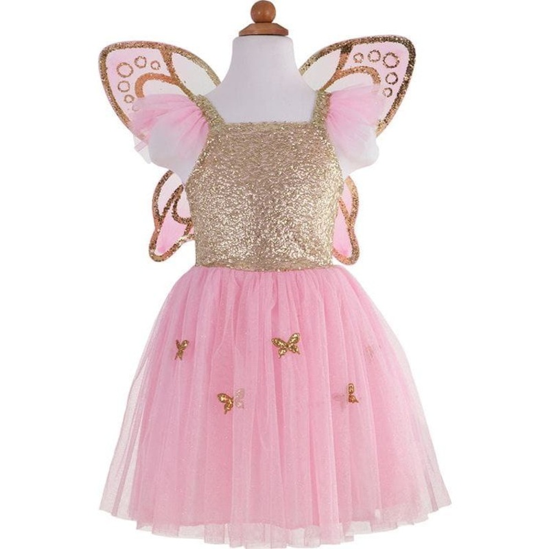 Gold Butterfly Dress & Wings – Size 5-7 Years