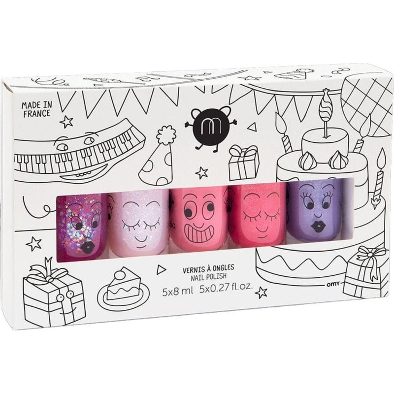 Party Nail Polish Set of 5 for Kids