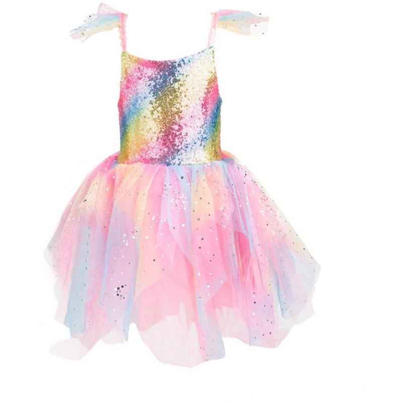 Rainbow Fairy Dress & Wings – Size 3-4