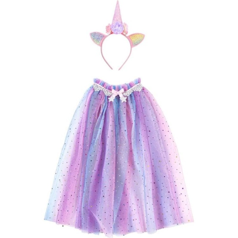 Rainbow Unicorn Cape & Headband – Size 4-6 Years