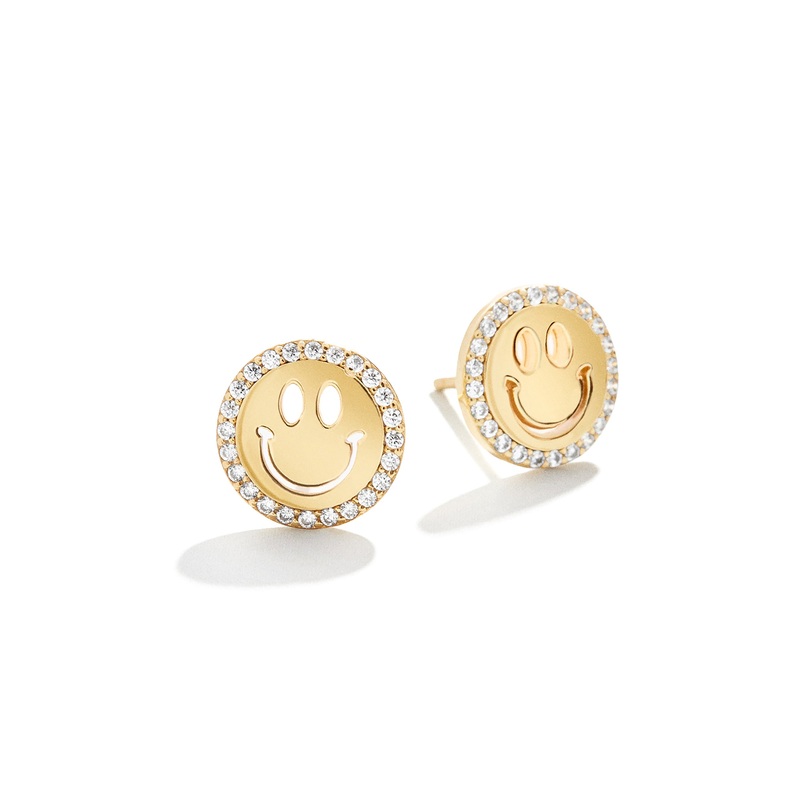 All Smiles 18K Gold Kids’ Earrings