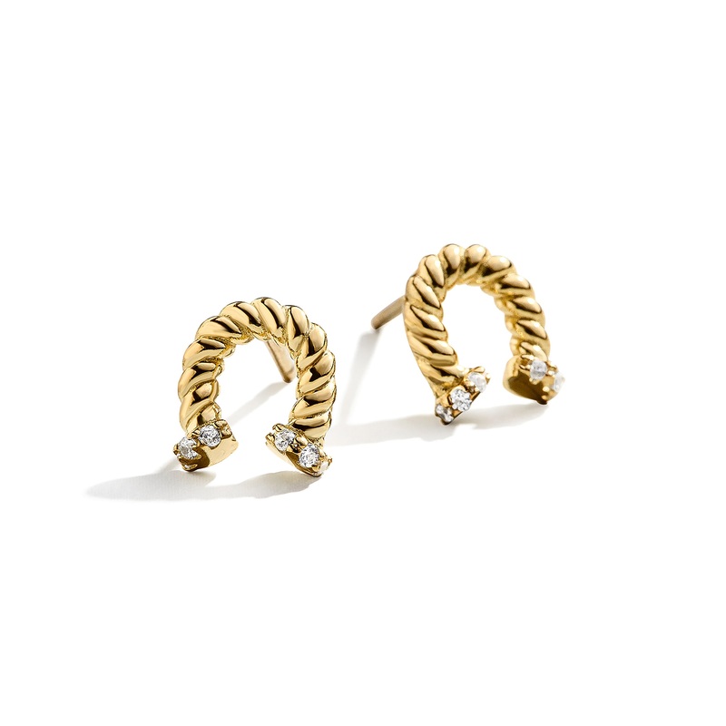 Horseshoe 18k Gold Kids’ Earrings