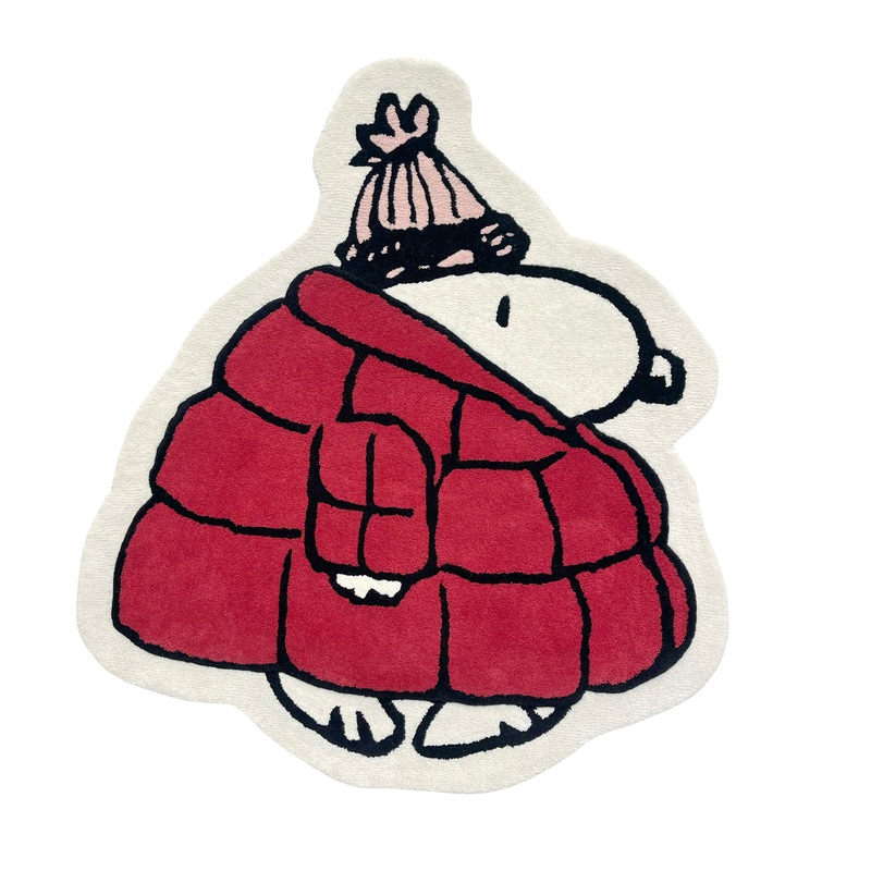 Snoopy Puffer Jacket Rug – Red