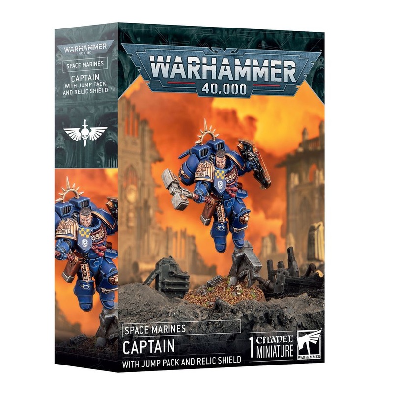Space Marines: Captain with Jump Pack and Relic Shield