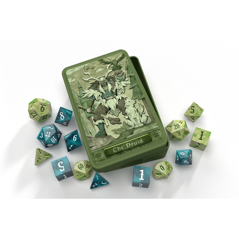 Character Class Classic RPG Dice Set Druid (14)