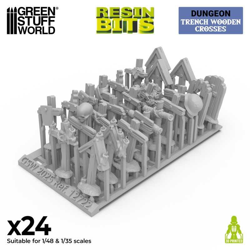 3D Printed – Trench Wooden Crosses 1:48-1:35