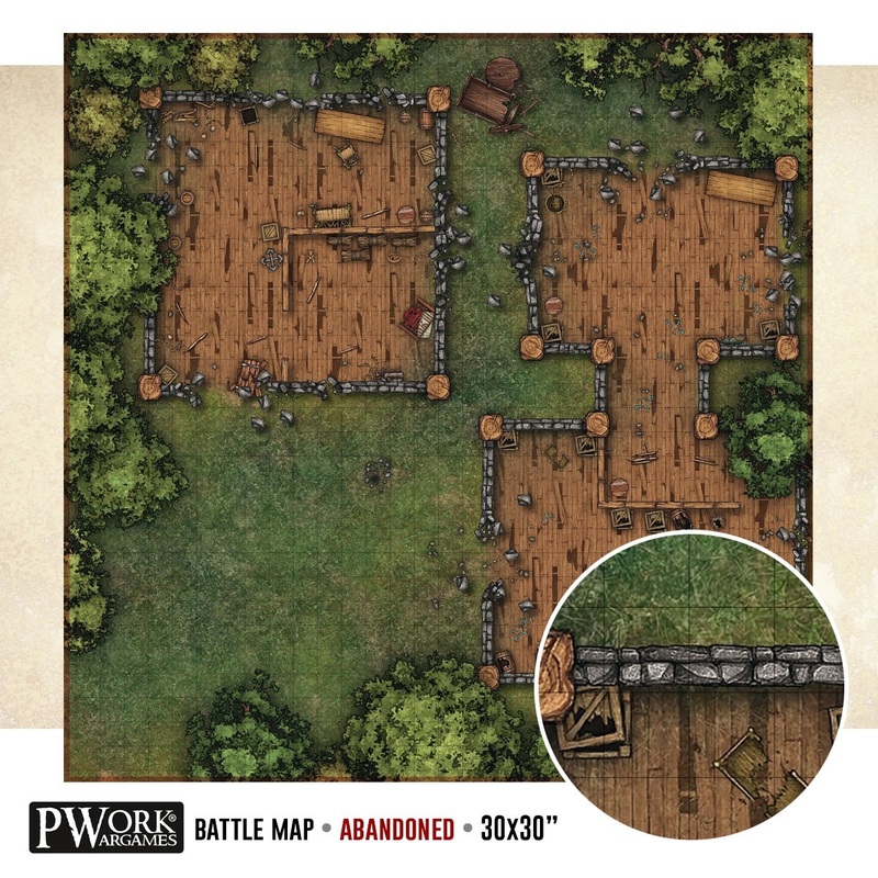 Abandoned Battle Map PVC 30×30