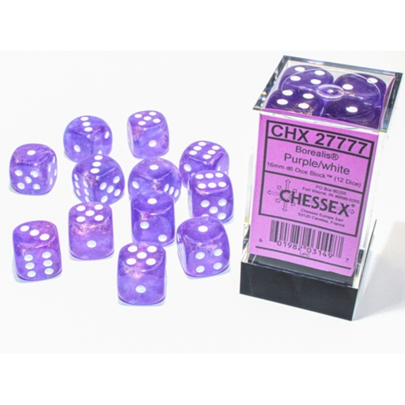 Borealis Purple/White Luminary 16mm D6 (12)